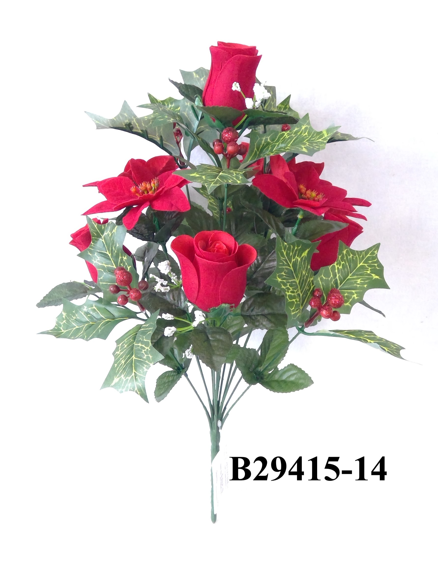 Rose bud Poinsettia mix bush x 14