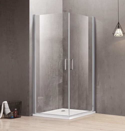 Square Double pivot shower door