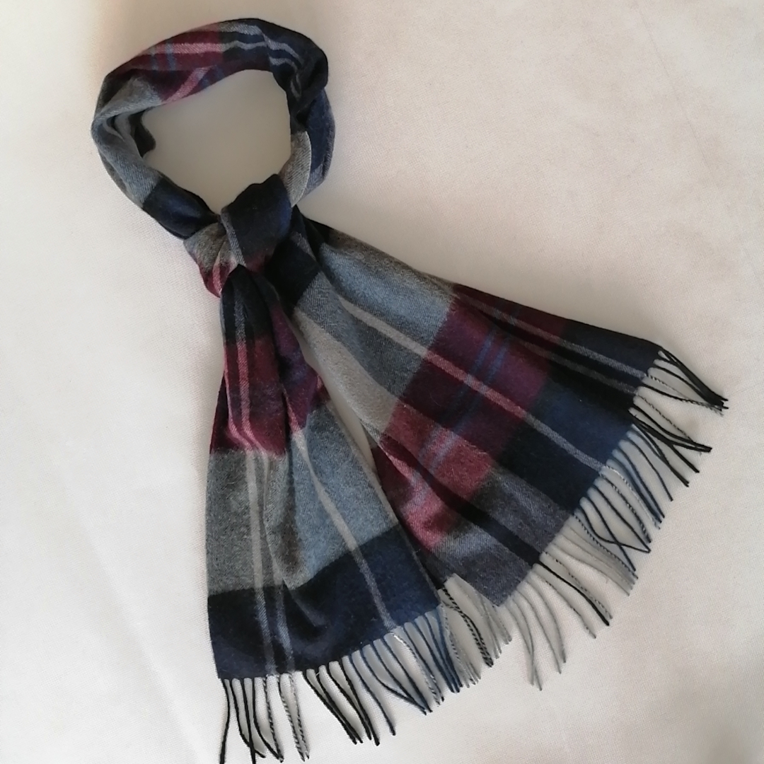 Woolen cashmere Plaid Scarf