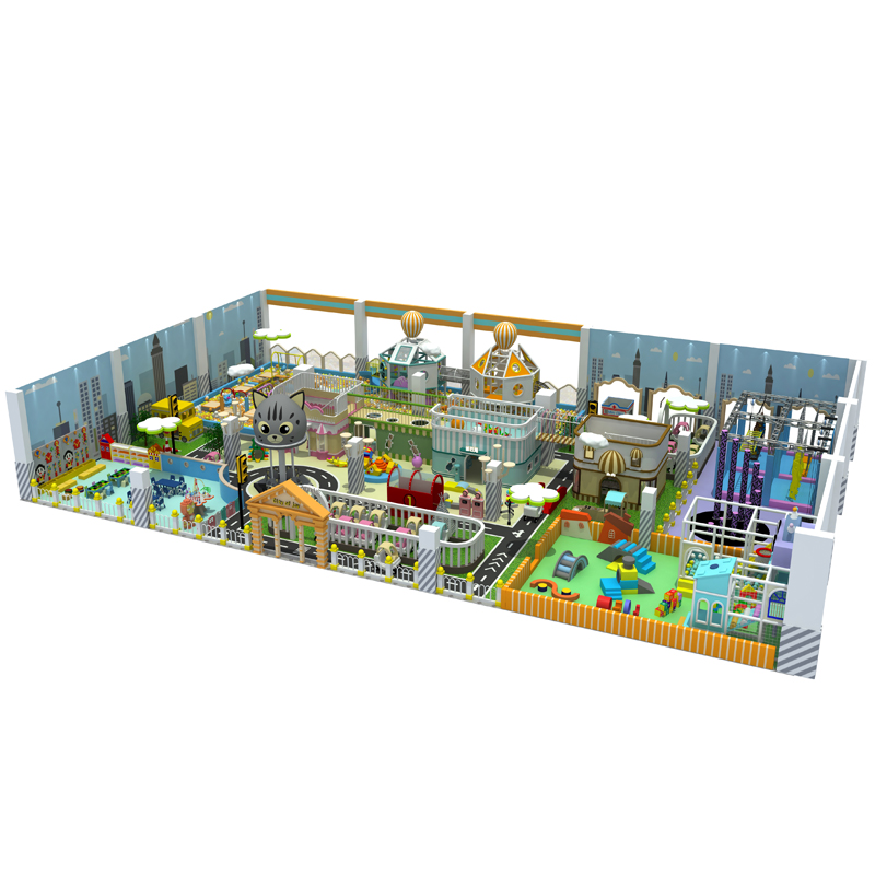 Custom-made big indoor playground entertainment center,ninja course