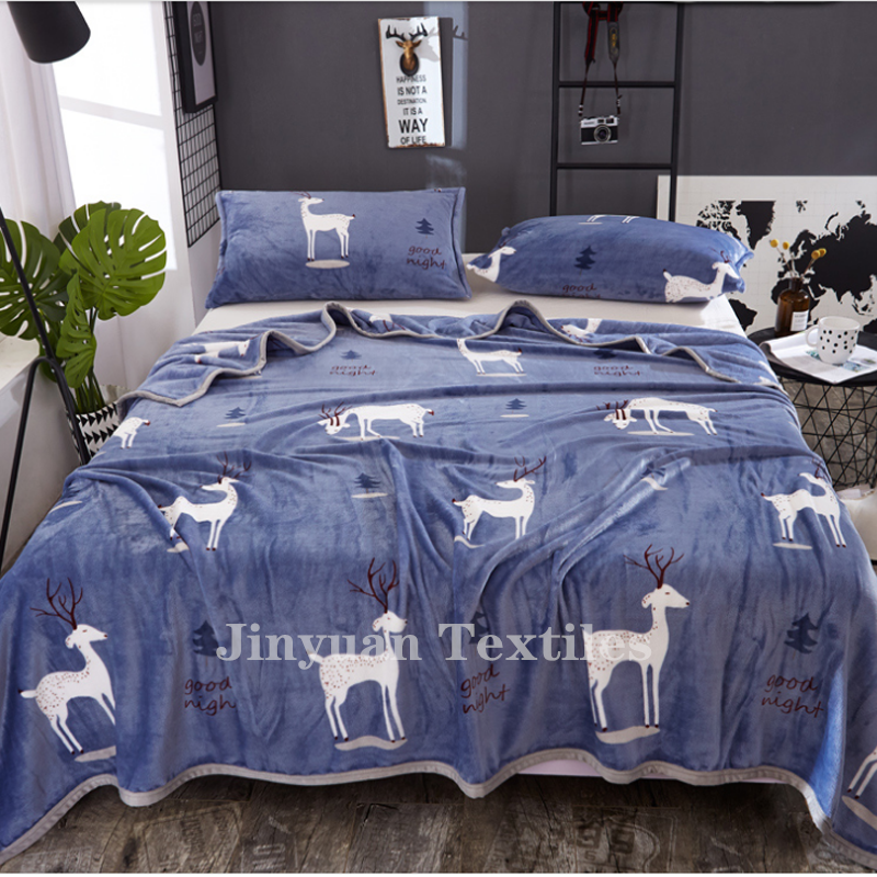 Printed Coral Flannel Blanket