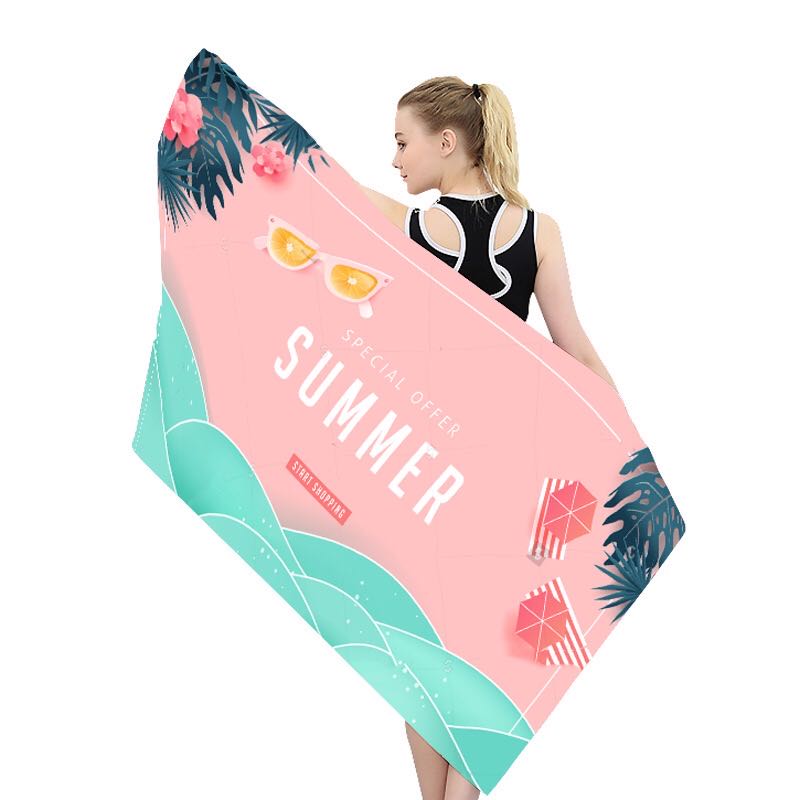 microfiber warp knitting digital print customized design beach towels