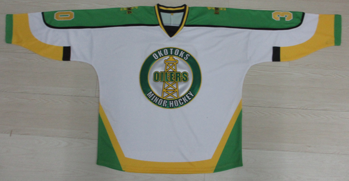 100% Sublimation Printing Polyester Dry Fit Men Long Sleeve Hockey Jersey