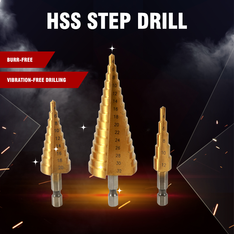Hss Step Drill With Hex Shank