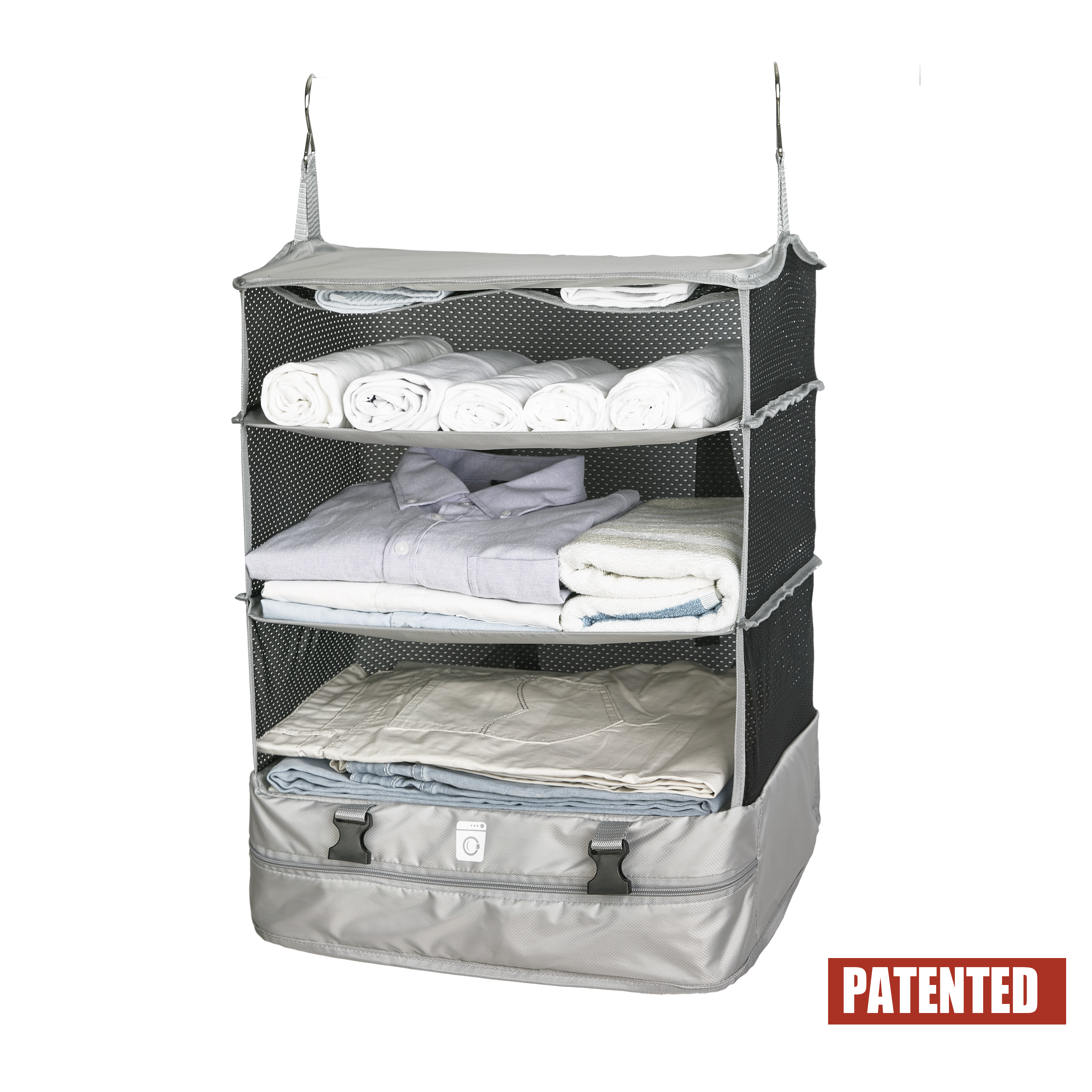 Travel closet Hanging Closet Organizers Collapsible Closet Hanging Shelves for Clothes and Shoes