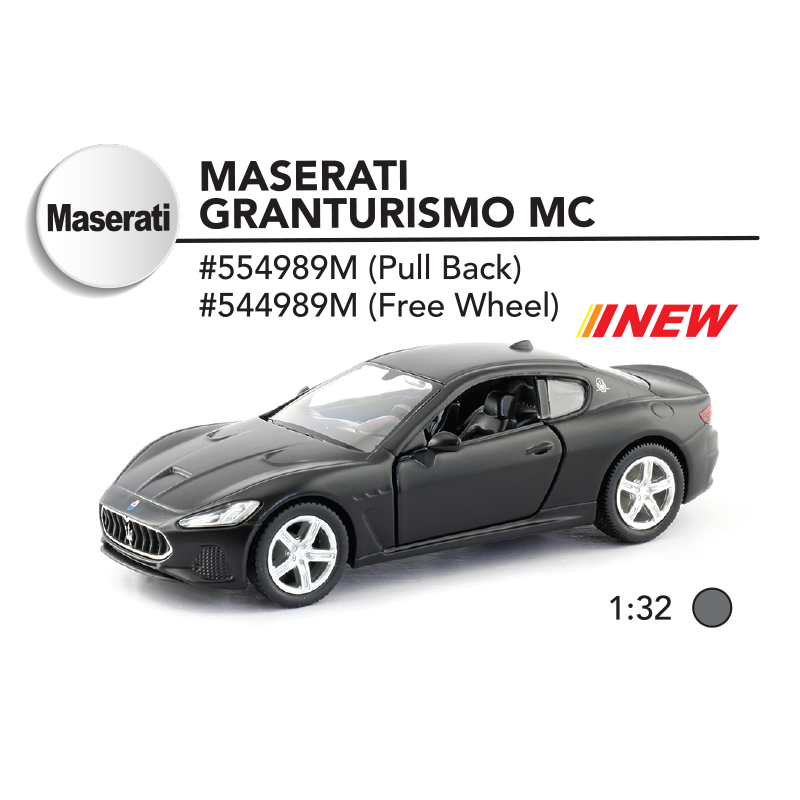 1:32 (Matte Black) - Maserati GranTurismo MC 2018