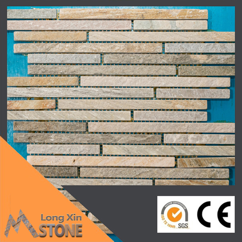 Natural beige slate stripes mosaics 305X305 CM