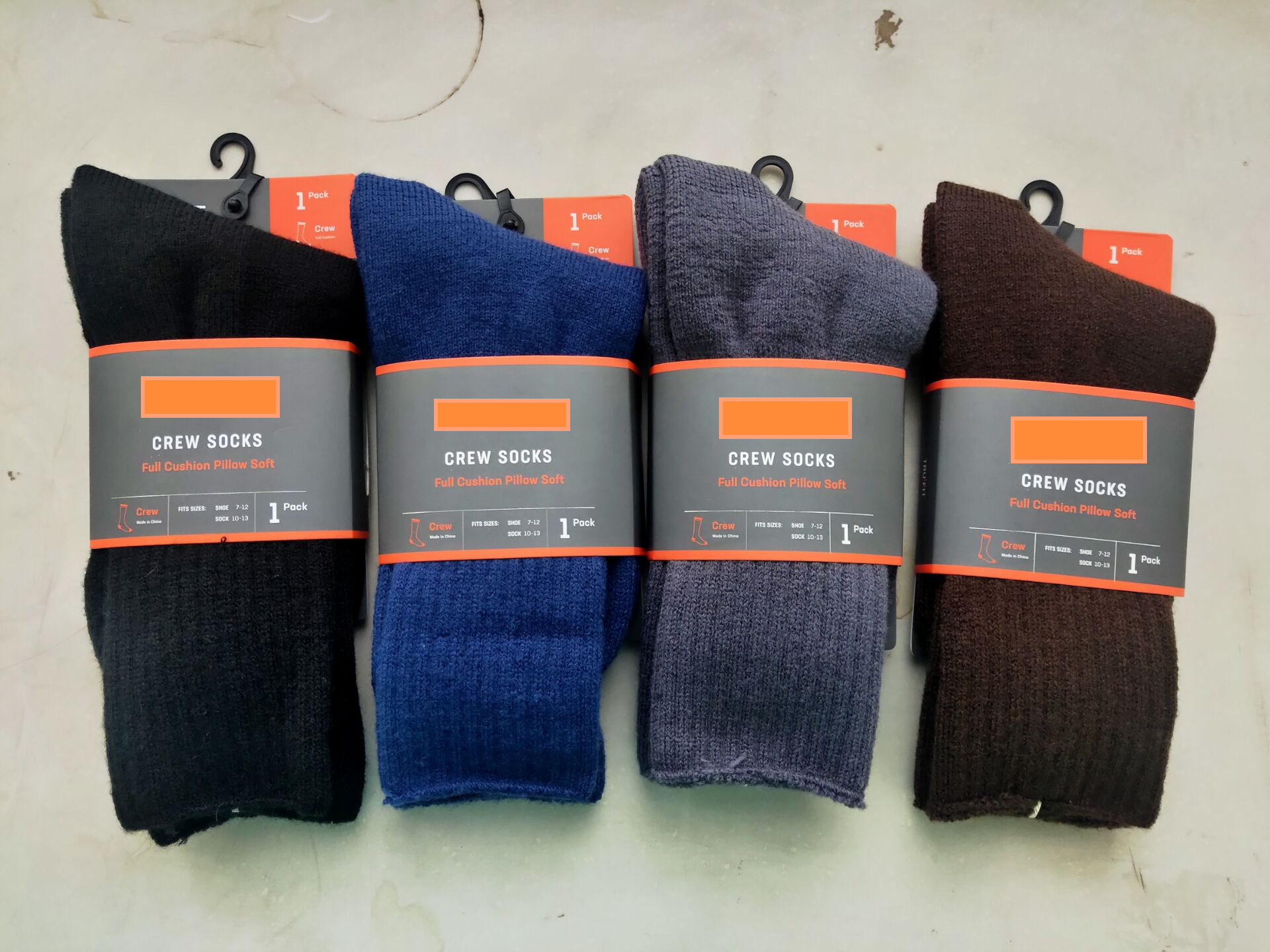 Mens full cushion pillow soft socks