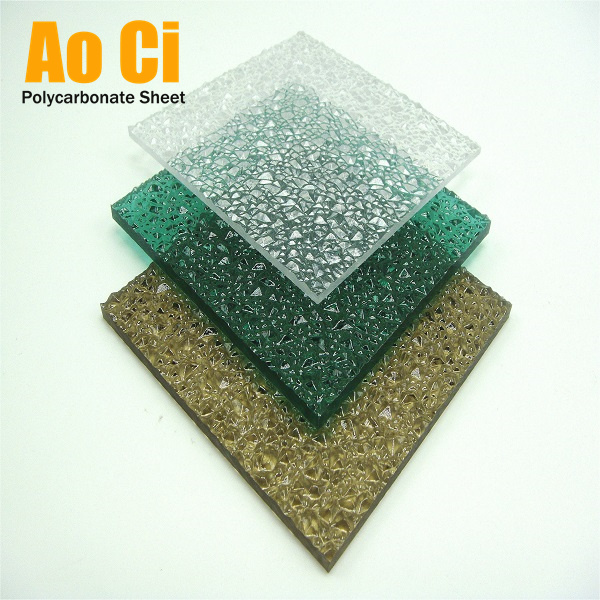 high quality 3mm diamond polycarbonate embossed sheet for bathroom decoration