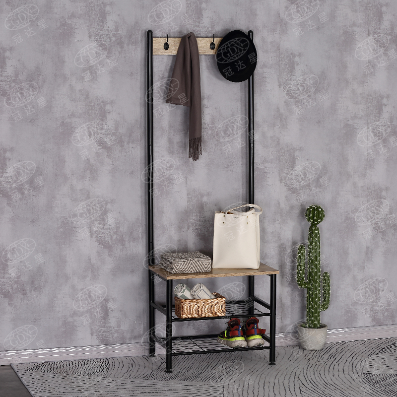 3 layers coat and hat rack, modern simple clothes rack, metal bracket, Double iron net