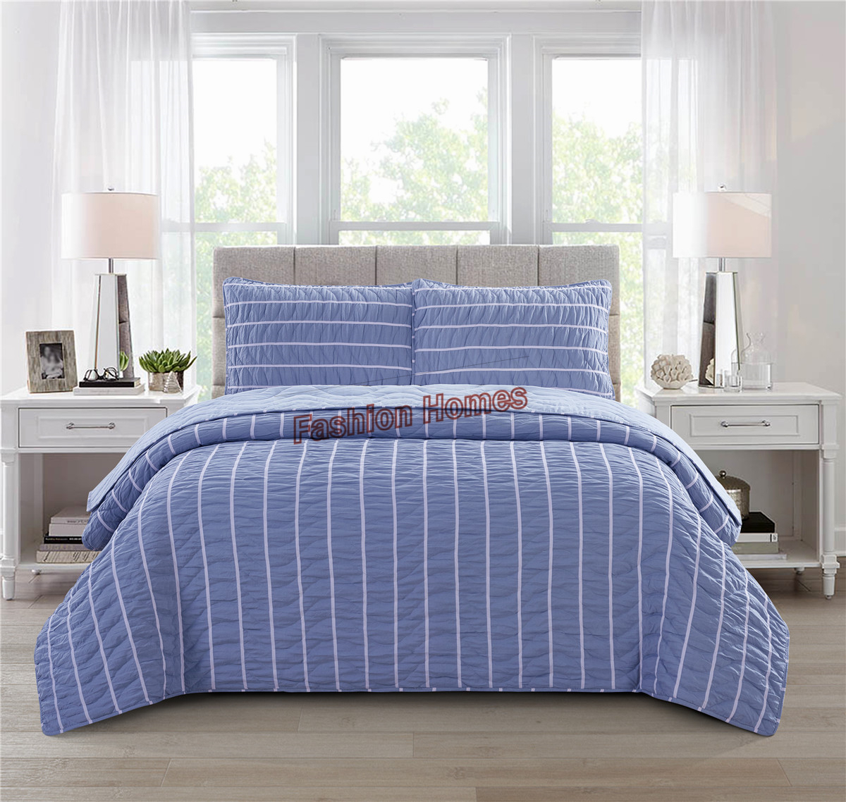 Seersucker fabric Embroidery quilt