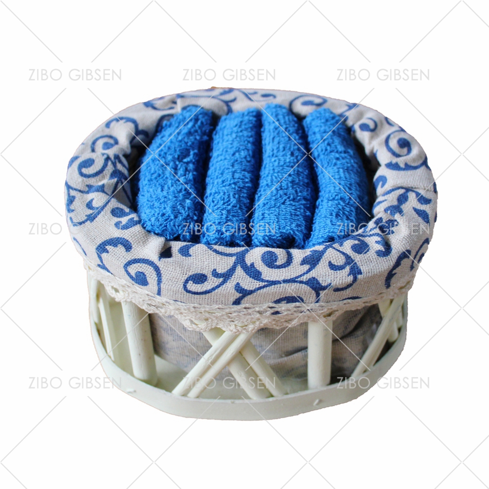 Cotton towel set with basket towel set gift towel set guest towel