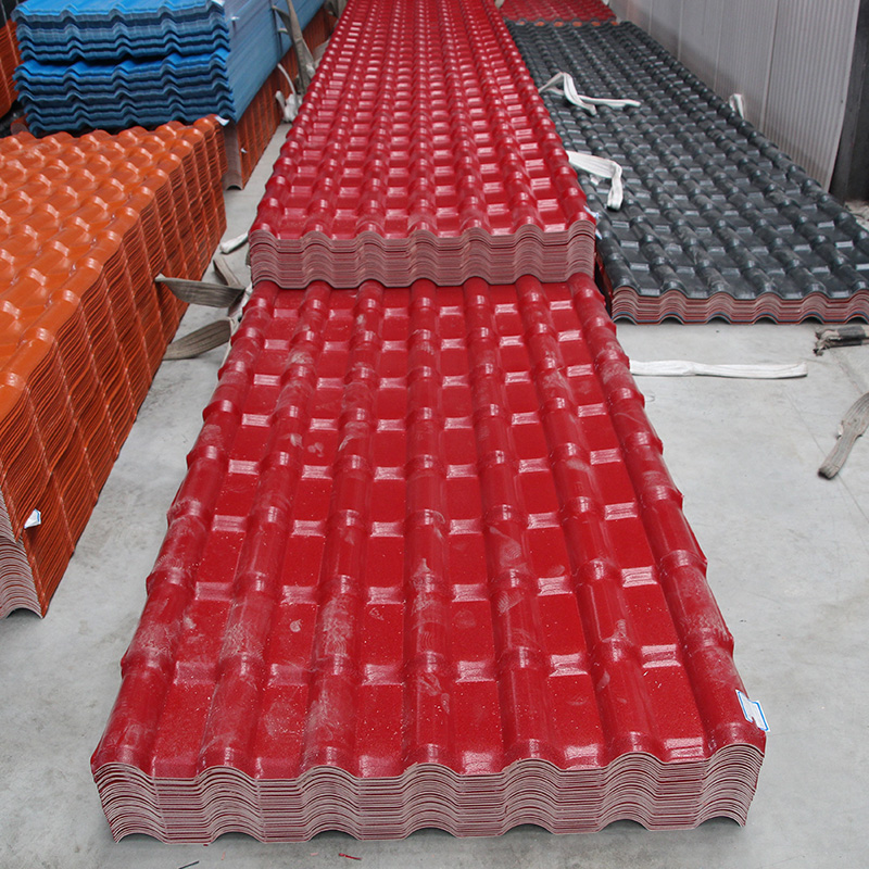 Synthetic resin roof anti-corrosion tiles