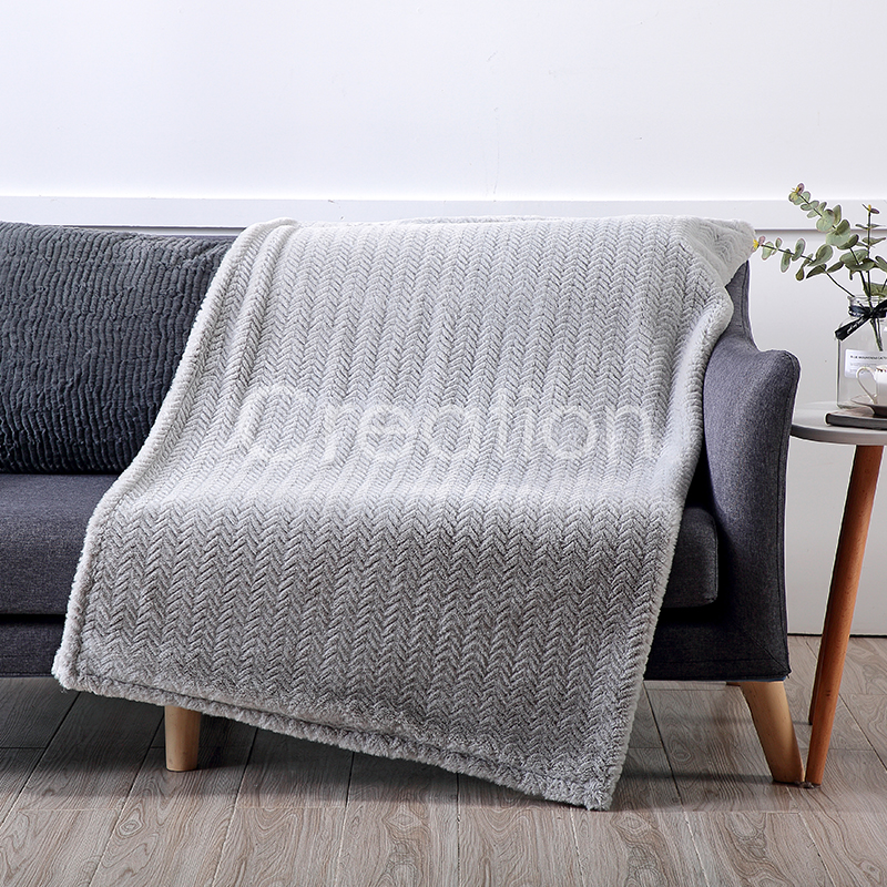 Brushed rabbit fur throw