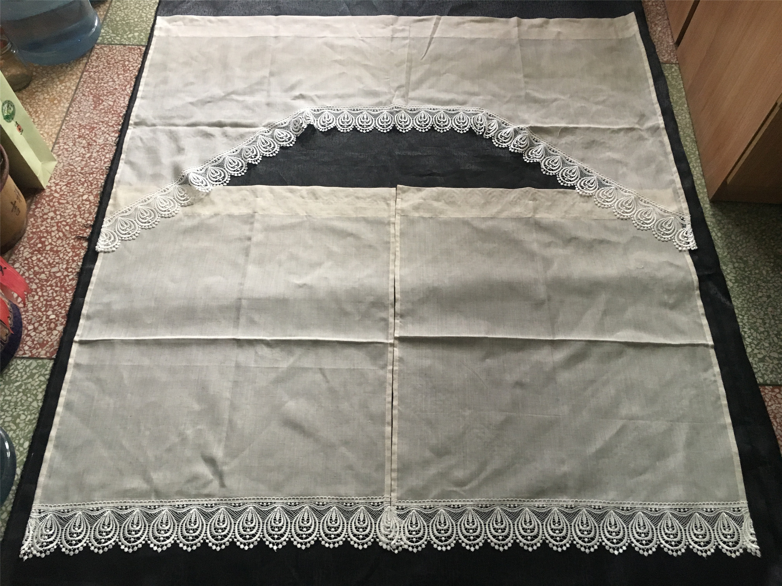 3pcs set kitchen curtain from manufacturer in China