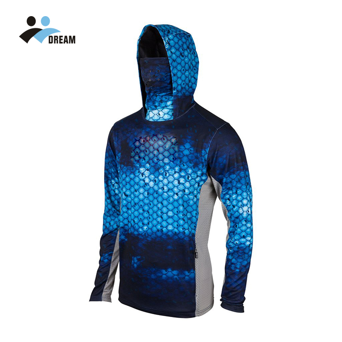 2020 Custom made polyester sublimation Fishing Tournament Jersey fishing hoodie