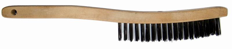 wooden handle wire brush USA style