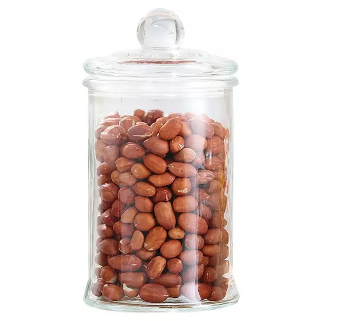 Glass thickened transparent glass jar seal for storage with cover