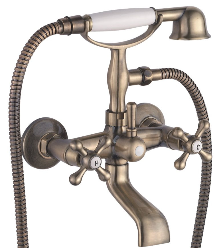 Dual handle bathtub faucet