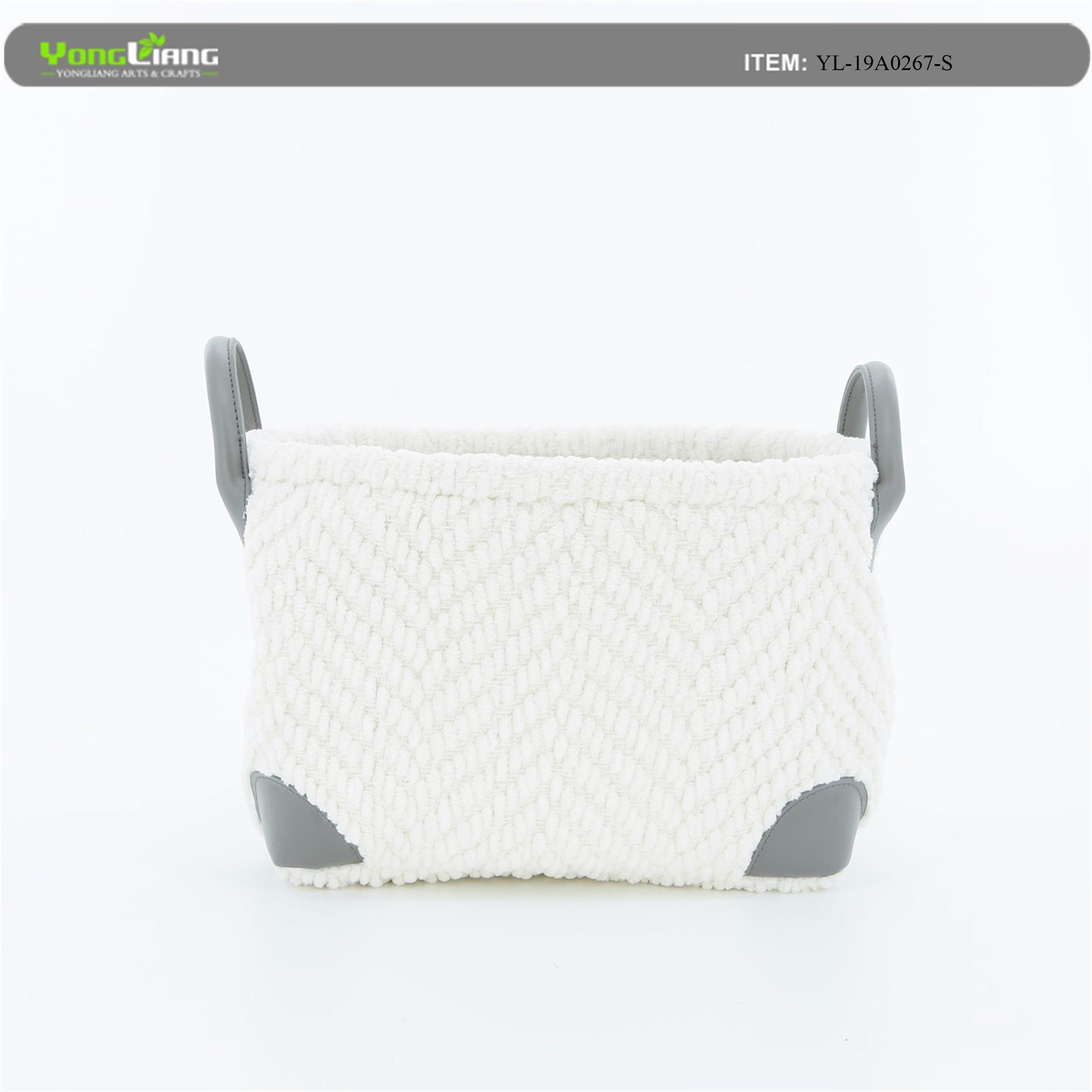 Chenille Fabric Storage Basket