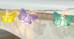 metal colorful butterfly lightchain
