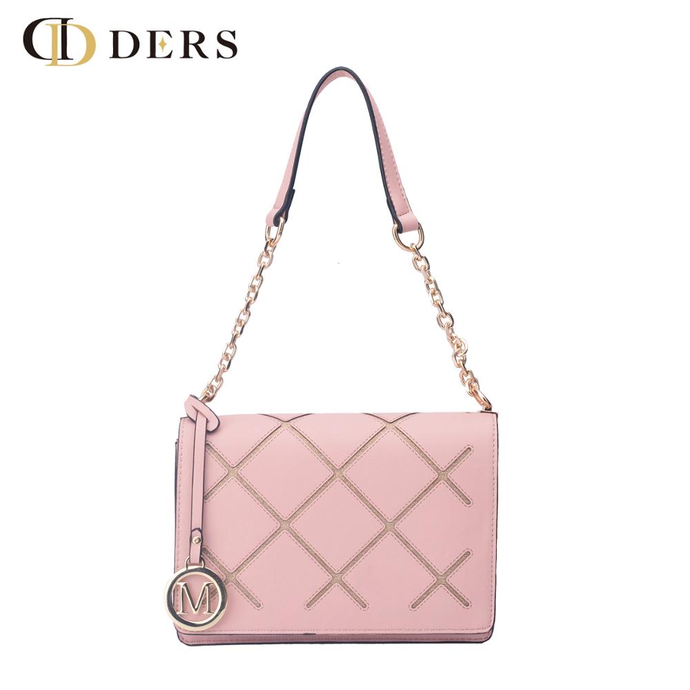 Customized laser hot-pressed PU with special fabric shoulder bag