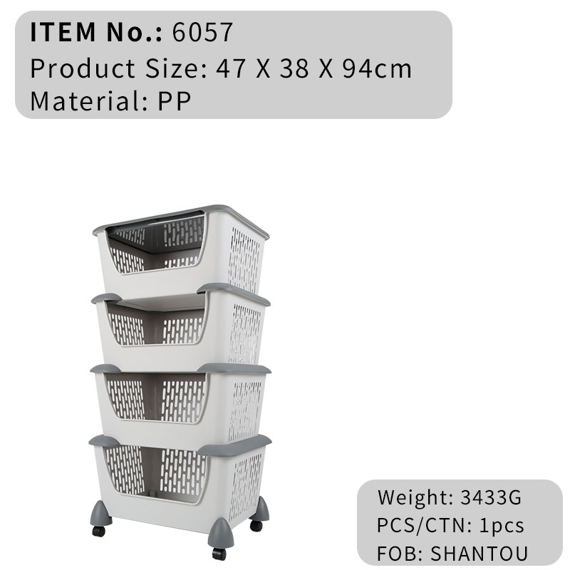 6057 Layer basket with cover & wheel