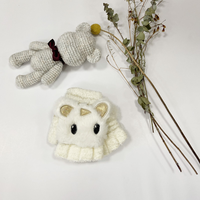 Kids Winter Fingerless Mittens Convertible Flip Top Gloves with Mitten Cover Winter Warm Fashion Gloves