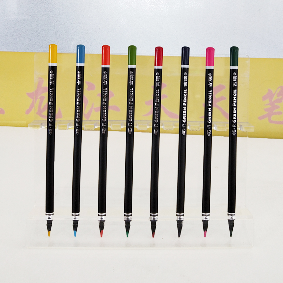 Triangle Black Wood Dipped End Colour Pencil