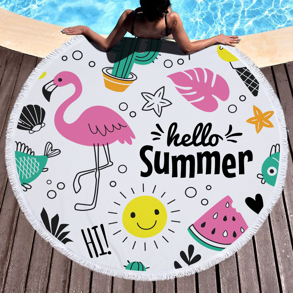 Round beach towel