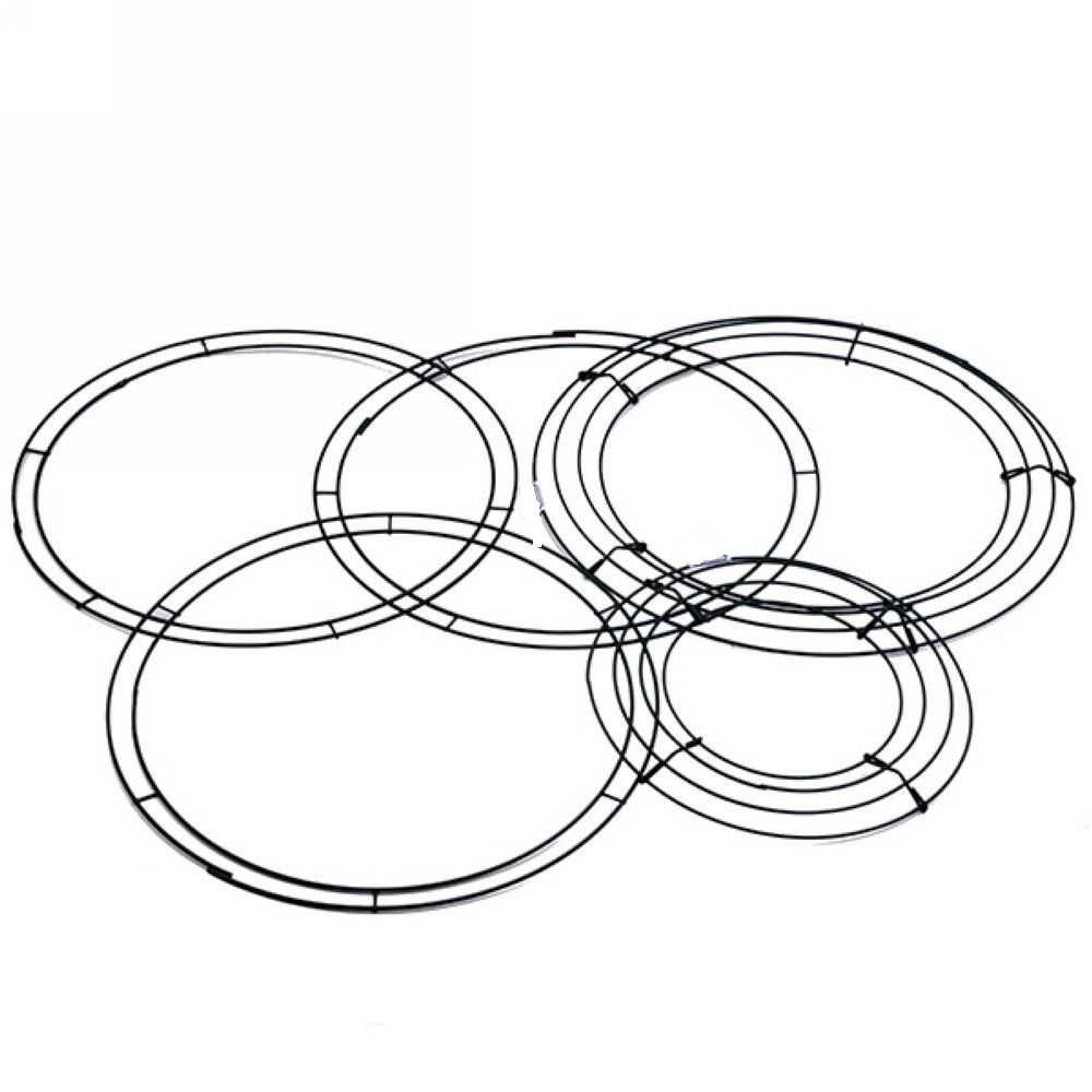 Round Shaped Wire Wreath Frame Wire Rings for Holidays Wedding