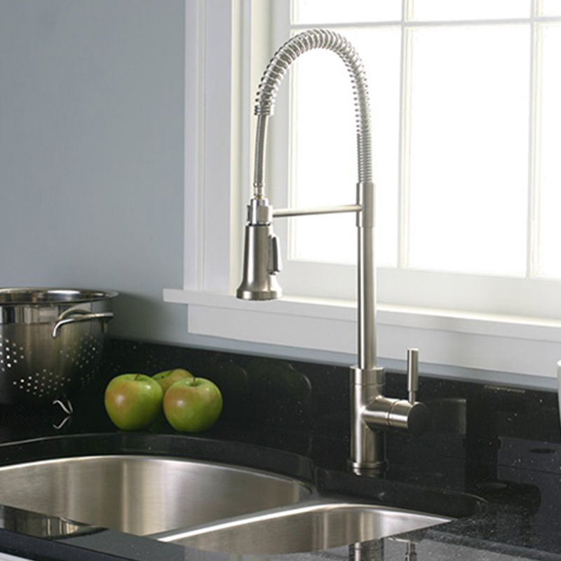 SUS304 stainless steel Spring kitchen faucet