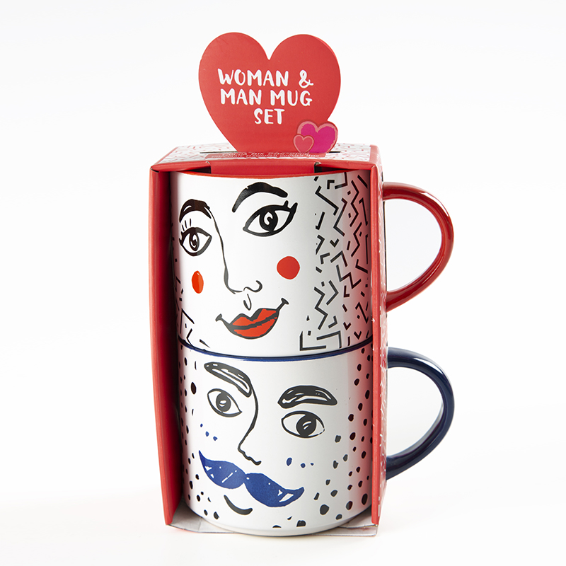 BTG Hot Cocoa & double mug Gift Set Food Gifts Seasonal Gift Set Valentine's Day Gift Christmas Gift