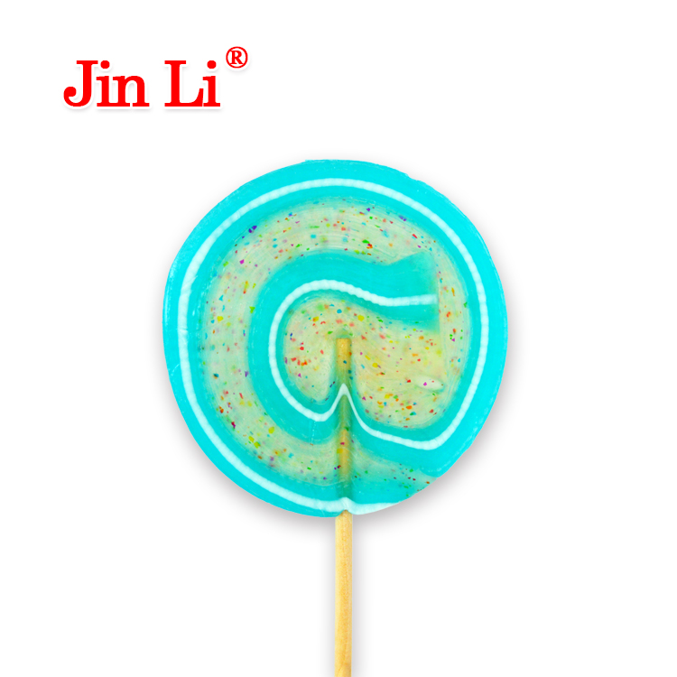 Sparkle round flat lollipop sweet