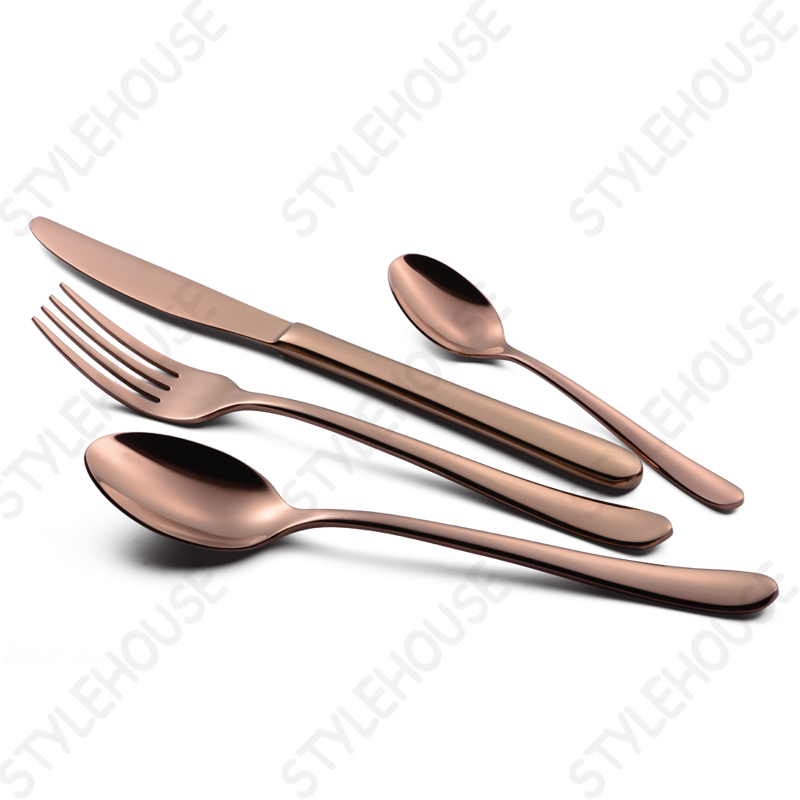 Stainless steel cutlery in copper color - PVD coating