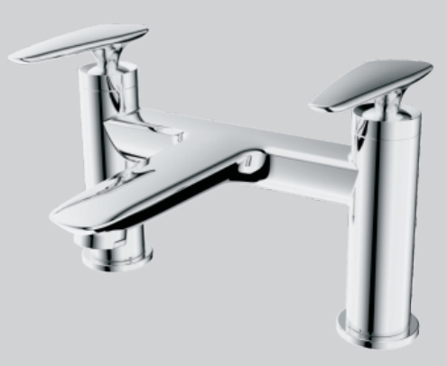 Deck mounted bath filler