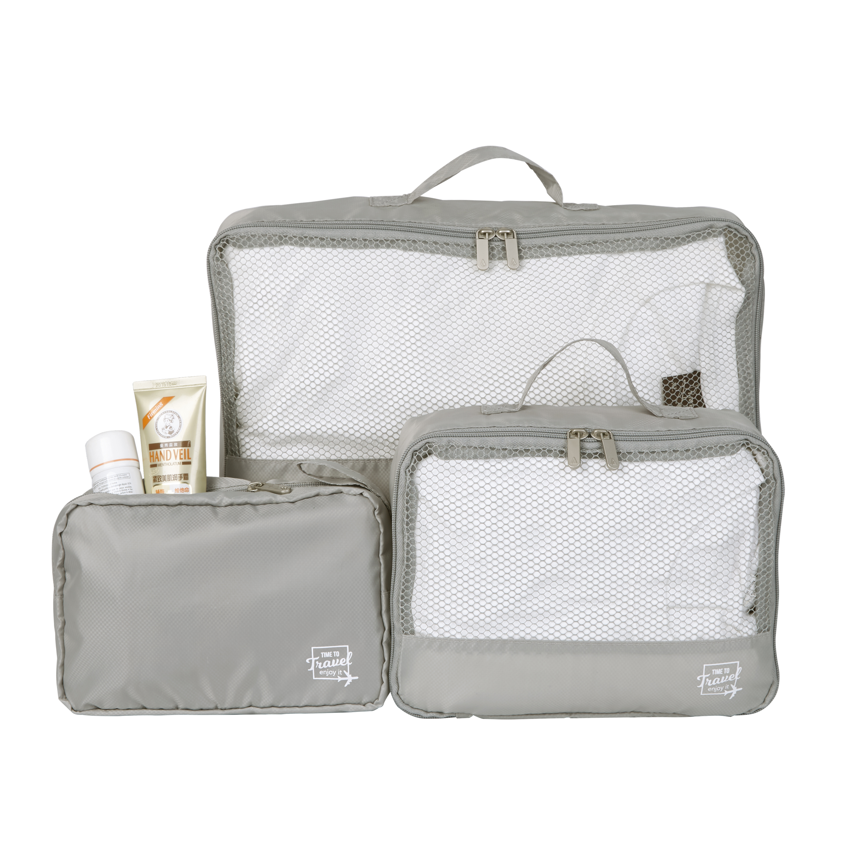 Amazon Hotselling 3 Piece Packing Travel Organizer Cubes Set Packing Cubes