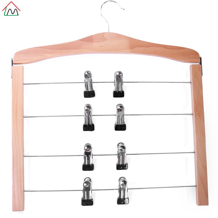 Space Saving Wooden Multi Pants Tier Hangers