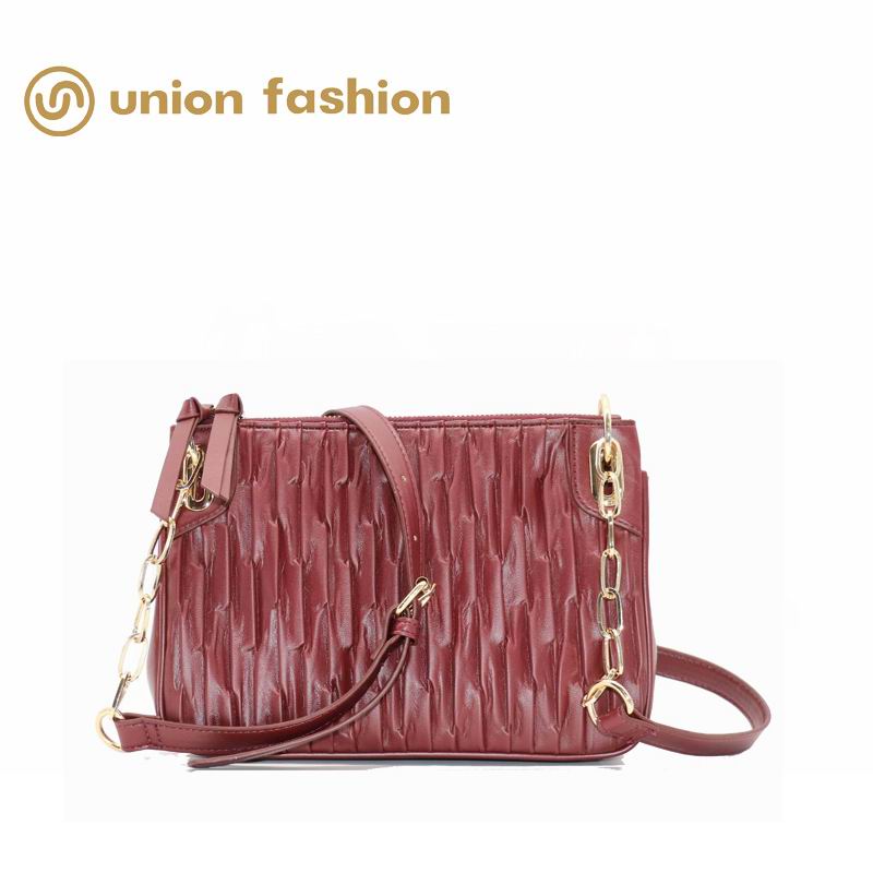 UNION FASHION new trends natural ruched material women cross body bag