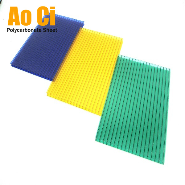 Customized tinted double layer structure hollow pc sheet