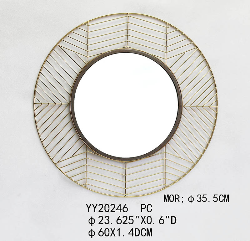 abstract metal frame mirror arrow pattern