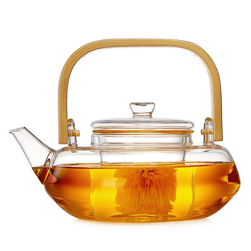 Borosilicate glass teapot