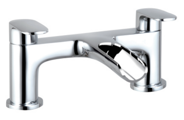 Deck mounted bath filler