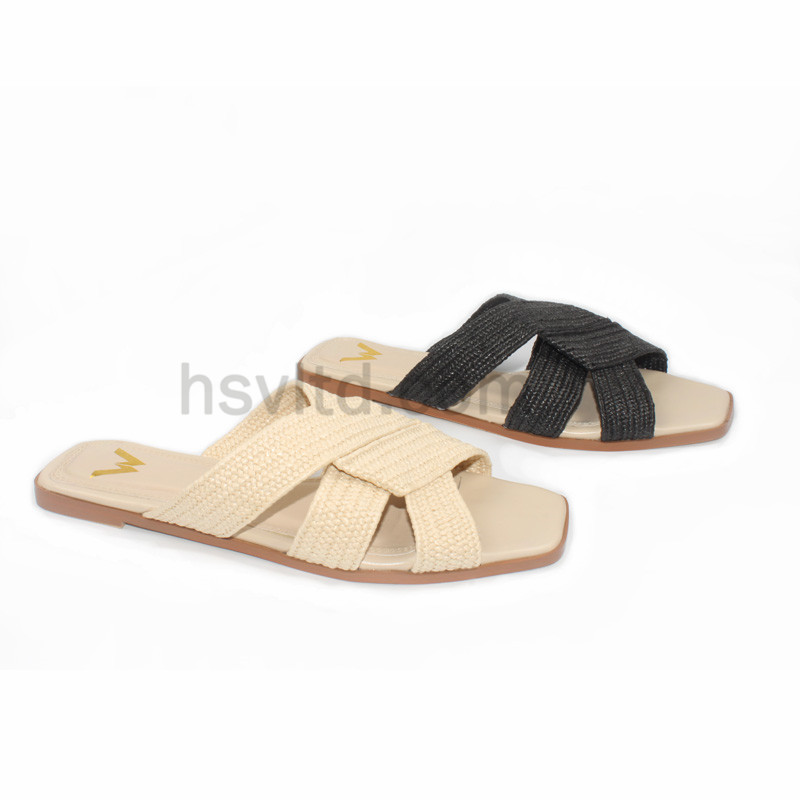 Leather Oar Flat Slippers