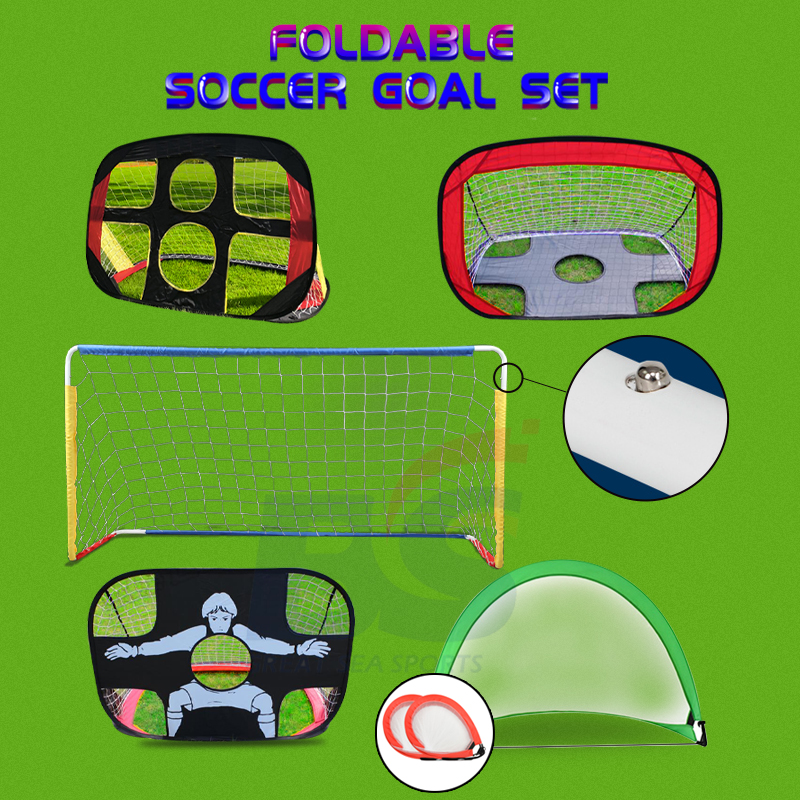 New Pop Up Training Foldable Football Soccer Goal net post portable soccer goals