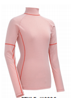 Women top with diagnal zip