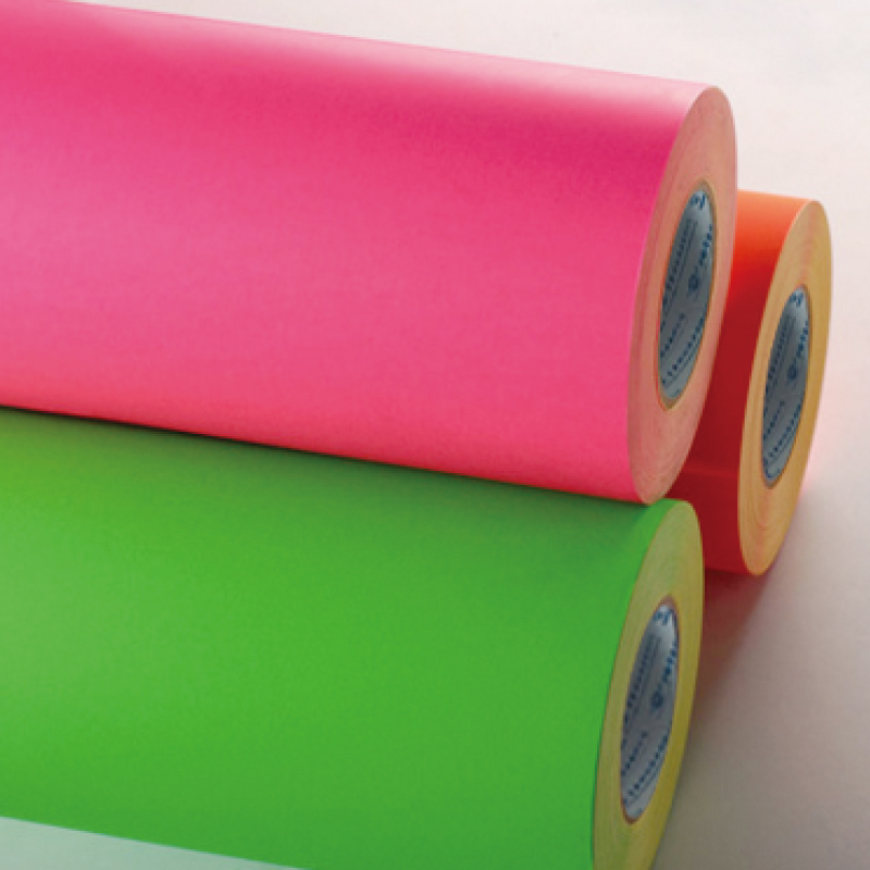 Fluorescent paper sticker