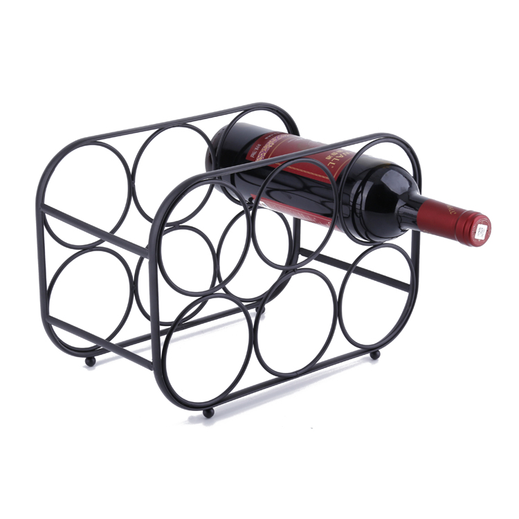 Black Metal Wine Rack