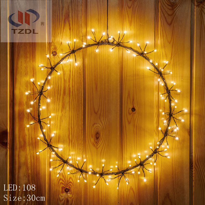 Micro led with circle metal motif