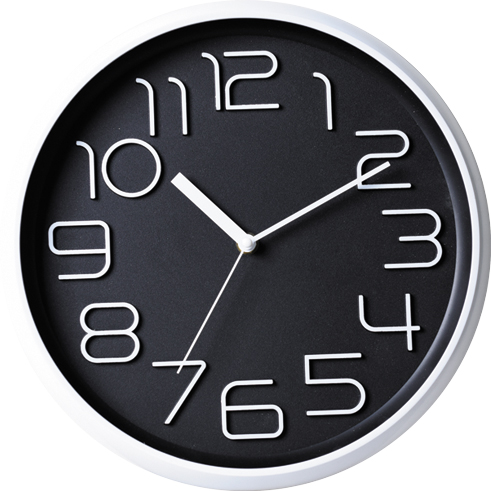 Wall clock; quartz clock; best sale; hot stamp; promotion; gift; simple round clock; 12inch 30cm